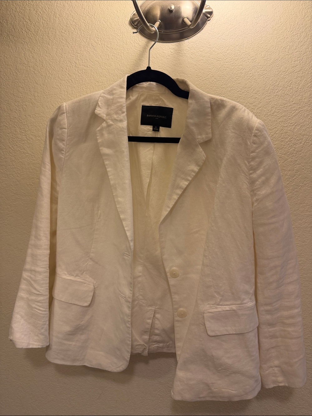 Banana Republic Cream Linen Blend Blazer